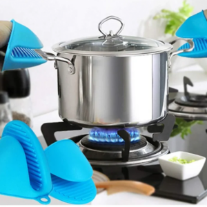 1 Pair Heat Resistant Silicone Pot Holder Gloves