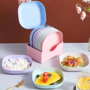 10Pcs Mini Snack Plates with Stand Serving & Display Set
