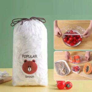 Food Cover Plastic Bags – 100 Pieces | Leakproof & Food Safe