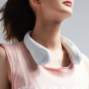 USB Rechargeable Neck Fan 360° Cooling | 3 Speed Modes | Hands-Free Fan
