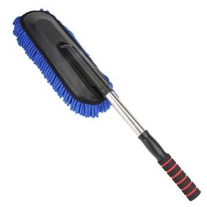 Extendable Microfiber Car Duster Scratch-Free Dusting Brush with 33" Telescopic Handle